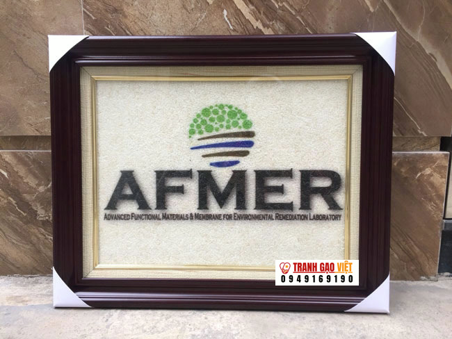 Logo AFMER Hình ảnh Logo AFMER - Ảnh thực tế sản phẩm Tranh Gạo
