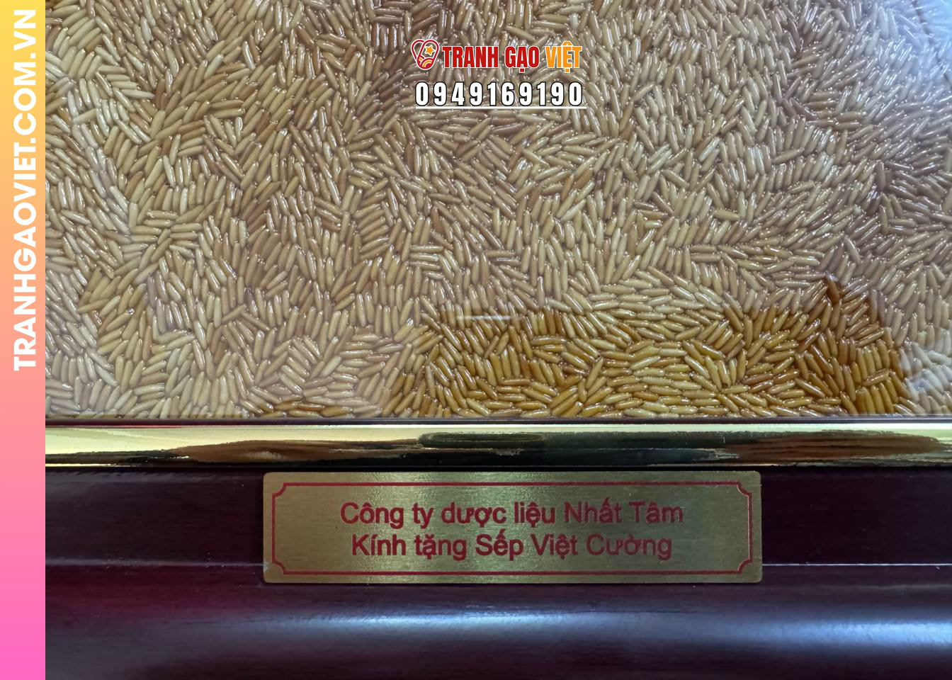 Tranh gạo Rang chân dung tặng Sếp của công ty dược liệu Nhất Tâm - Ảnh 4