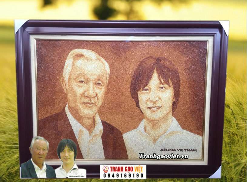 Quà tặng người Nhật| Tranh chân dung Hình ảnh Quà tặng người Nhật| Tranh chân dung - Ảnh thực tế sản phẩm Tranh Gạo