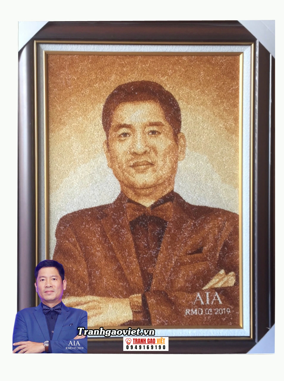 Tranh đặt của AIA Hình ảnh Tranh đặt của AIA - Ảnh thực tế sản phẩm Tranh Gạo