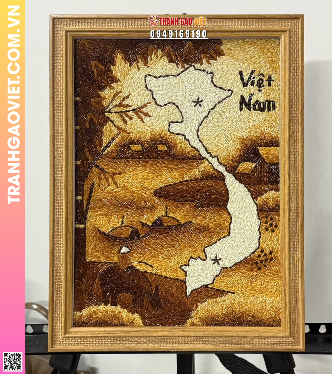 Tranh gạo Việt Nam Quê Hương Đất Nước Hình ảnh Tranh gạo Việt Nam Quê Hương Đất Nước - Ảnh thực tế sản phẩm Tranh Gạo