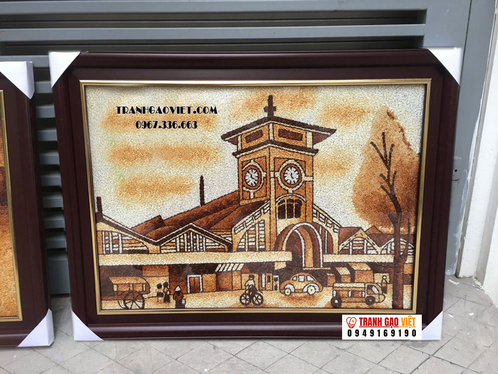 Nhà Thờ Đức Bà Hình ảnh Nhà Thờ Đức Bà - Ảnh thực tế sản phẩm Tranh Gạo