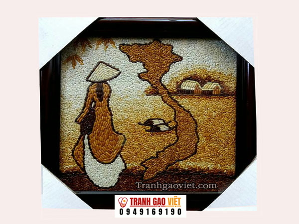 Tranh bản đồ VN Hình ảnh Tranh bản đồ VN - Ảnh thực tế sản phẩm Tranh Gạo