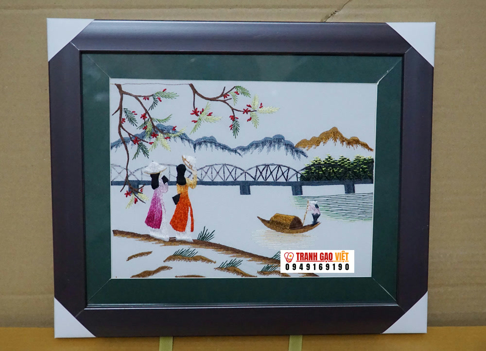 Cầu tràng tiền Hình ảnh Cầu tràng tiền - Ảnh thực tế sản phẩm Tranh Gạo