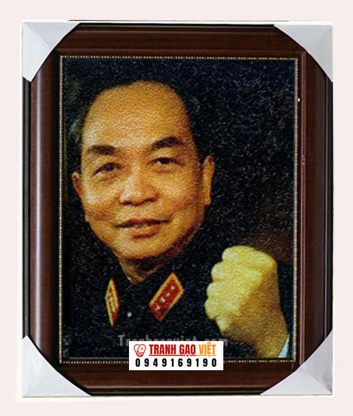 Tranh Đại tướng Võ Nguyên Giáp Hình ảnh Tranh Đại tướng Võ Nguyên Giáp - Ảnh thực tế sản phẩm Tranh Gạo