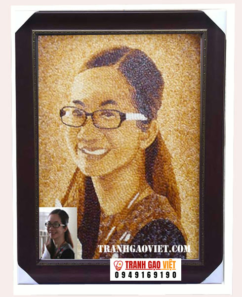 Chân dung khách hàng Hình ảnh Chân dung khách hàng - Ảnh thực tế sản phẩm Tranh Gạo