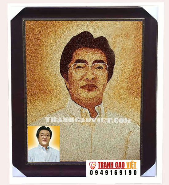 Chân dung khách hàng người Hàn Hình ảnh Chân dung khách hàng người Hàn - Ảnh thực tế sản phẩm Tranh Gạo