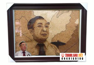 Giáo sư khoa trắc địa Tranh khách đặt làm quà tặng thầy Hình ảnh Giáo sư khoa trắc địa Tranh khách đặt làm quà tặng thầy - Ảnh thực tế sản phẩm Tranh Gạo