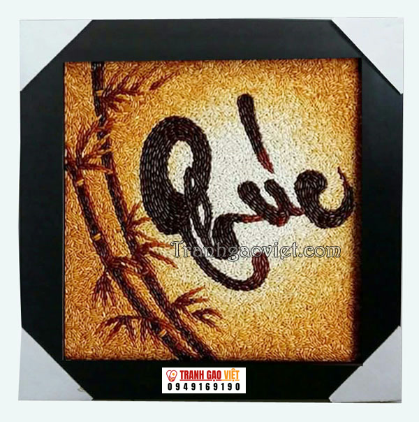 Tranh chữ Phúc Hình ảnh Tranh chữ Phúc - Ảnh thực tế sản phẩm Tranh Gạo