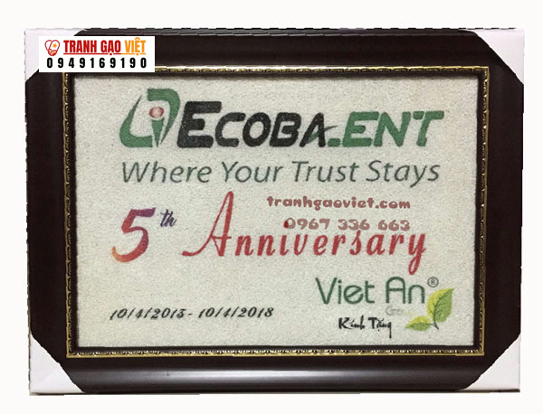 Quà tặng đối tác|Logo Ecobank Hình ảnh Quà tặng đối tác|Logo Ecobank - Ảnh thực tế sản phẩm Tranh Gạo