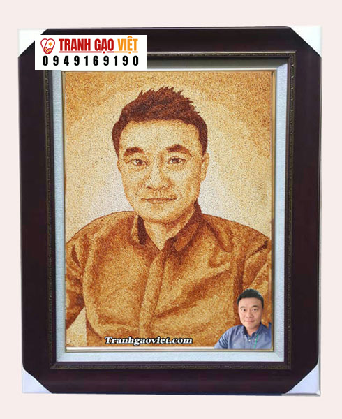 Chân dung khách người Hàn Quốc Hình ảnh Chân dung khách người Hàn Quốc - Ảnh thực tế sản phẩm Tranh Gạo