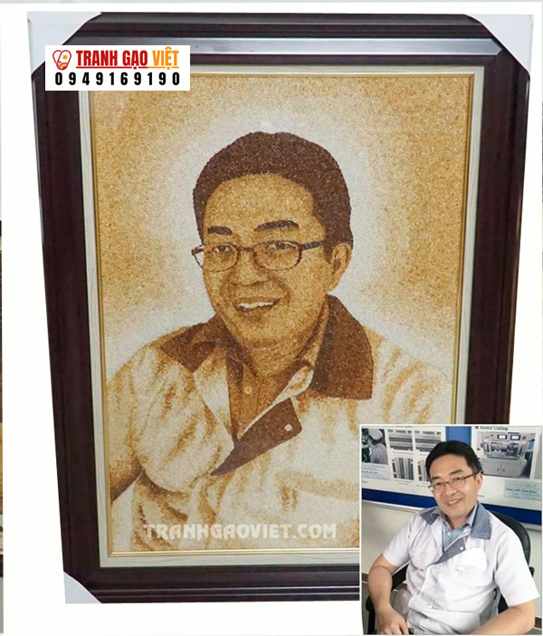 Chân dung tặng sếp của samsung Hình ảnh Chân dung tặng sếp của samsung - Ảnh thực tế sản phẩm Tranh Gạo