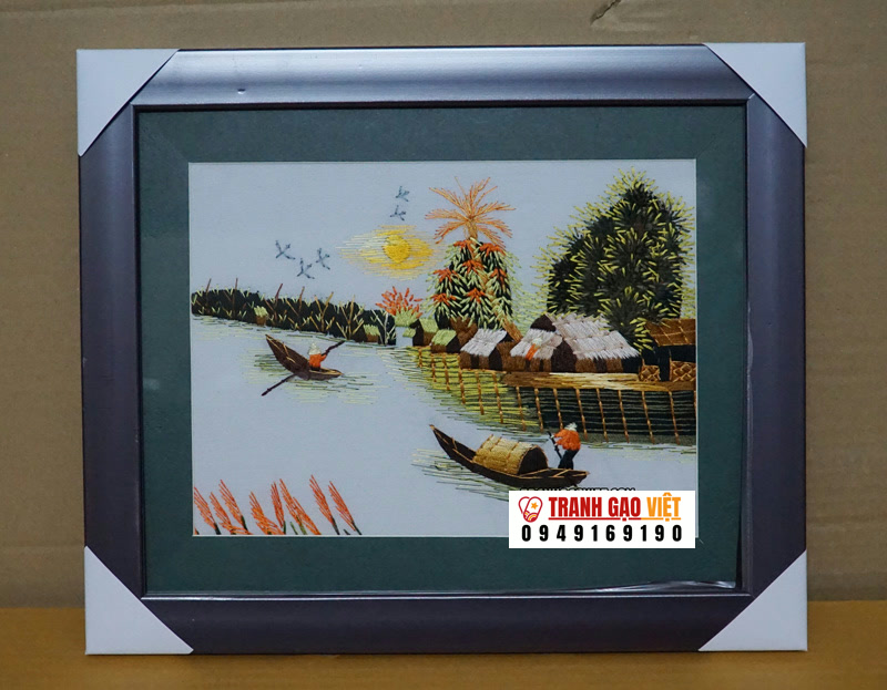 Sông nước miền tây Hình ảnh Sông nước miền tây - Ảnh thực tế sản phẩm Tranh Gạo