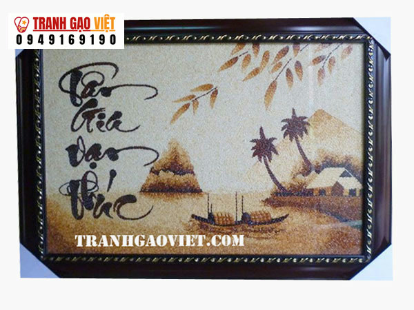 Quà tặng tân gia Hình ảnh Quà tặng tân gia - Ảnh thực tế sản phẩm Tranh Gạo