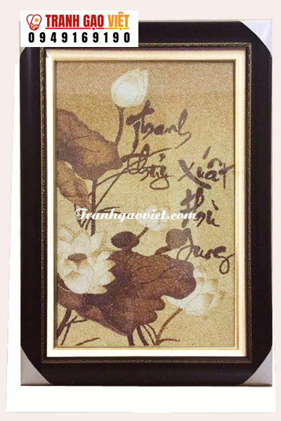 Thanh thư pháp thanh thủy xuất phù dung Hình ảnh Thanh thư pháp thanh thủy xuất phù dung - Ảnh thực tế sản phẩm Tranh Gạo