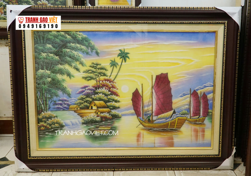 Thuận buồm xuôi gió Hình ảnh Thuận buồm xuôi gió - Ảnh thực tế sản phẩm Tranh Gạo