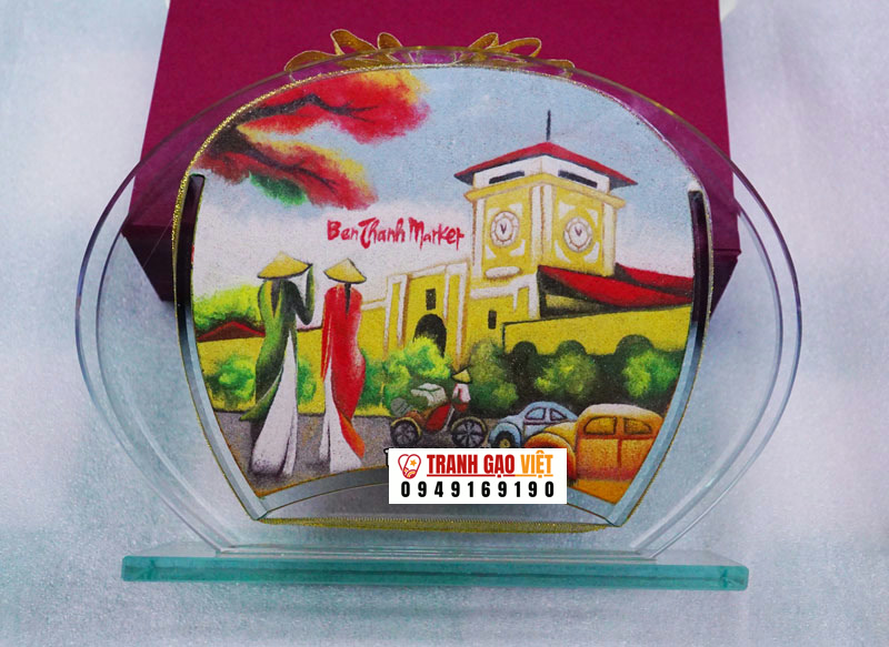 Bến thành market Hình ảnh Bến thành market - Ảnh thực tế sản phẩm Tranh Gạo