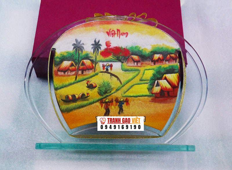 Mùa lúa chín Hình ảnh Mùa lúa chín - Ảnh thực tế sản phẩm Tranh Gạo