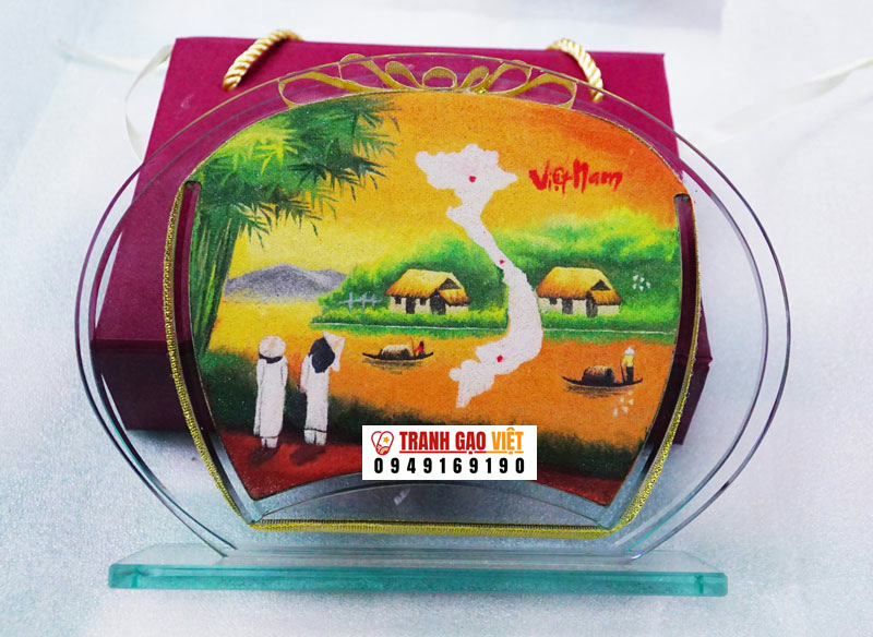 Bản đồ việt nam Hình ảnh Bản đồ việt nam - Ảnh thực tế sản phẩm Tranh Gạo