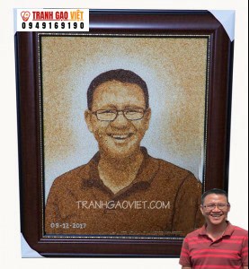 Tranh gạo chân dung người nước ngoài Hình ảnh Tranh gạo chân dung người nước ngoài - Ảnh thực tế sản phẩm Tranh Gạo