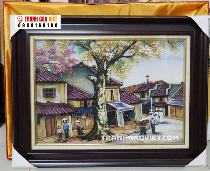 Phố cổ hà nội Hình ảnh Phố cổ hà nội - Ảnh thực tế sản phẩm Tranh Gạo