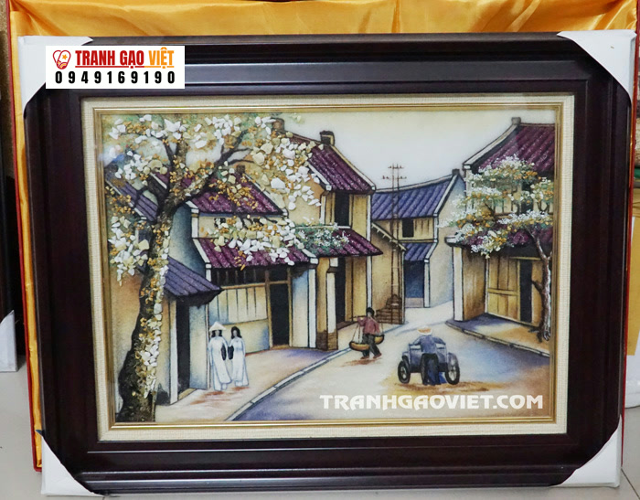 Phố cổ hà nội 02 Hình ảnh Phố cổ hà nội 02 - Ảnh thực tế sản phẩm Tranh Gạo