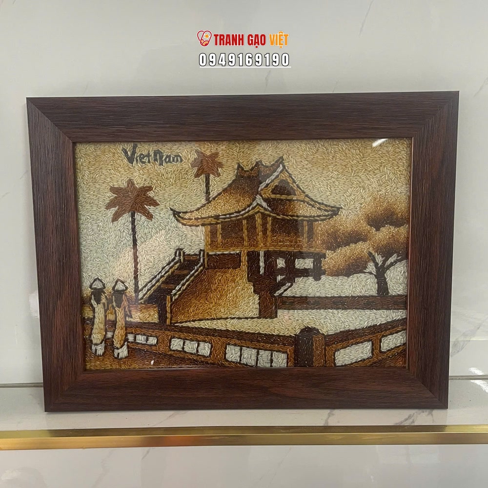 Chùa một cột hà nội Hình ảnh Chùa một cột hà nội - Ảnh thực tế sản phẩm Tranh Gạo