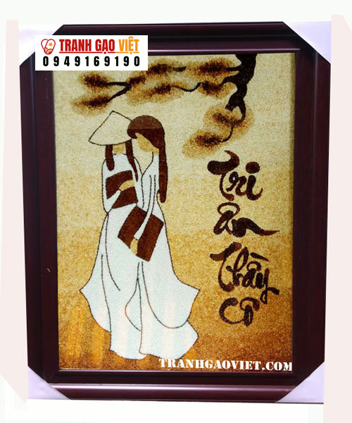 Tranh gạo tri ân thầy cô Hình ảnh Tranh gạo tri ân thầy cô - Ảnh thực tế sản phẩm Tranh Gạo