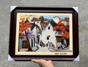 Tranh thêu tay Phố cổ Hà Nội