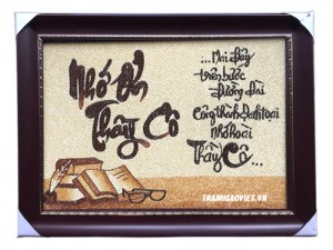 Tranh gạo Nhớ Ơn Thầy Cô