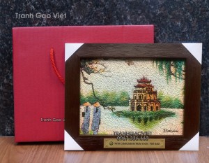 Tranh để bàn Tháp Rùa