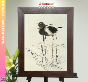 Tranh Gạo 3 Chú Chim