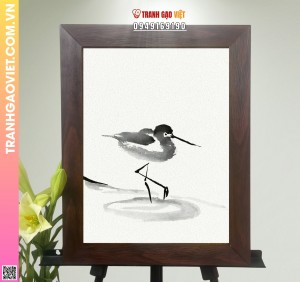 Tranh Gạo Chim Bắt Cá