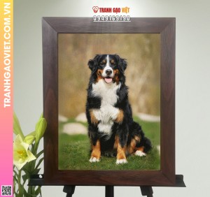 Tranh Gạo Chó Nhà Đáng Yêu