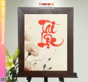 Tranh Gạo Chữ Tài Lộc