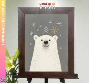 Tranh Gạo Gấu Giáng Sinh