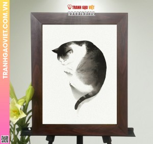 Tranh Gạo Giấc Ngủ Của Mèo