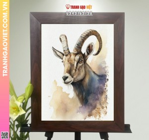 Tranh Gạo Khí Chất Chàng Dê Núi