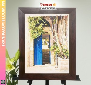 Tranh Gạo Màu Cánh Cửa Về Nhà