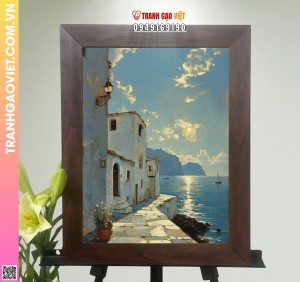 Tranh Gạo Màu Con Đường Bên Bến