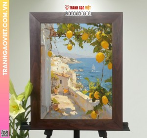 Tranh Gạo Màu Đường Đi Ngoài Đảo