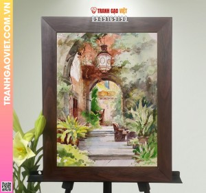 Tranh Gạo Màu Đường Về Làng