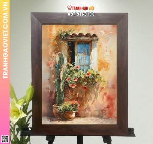 Tranh Gạo Màu Góc Nhà Em