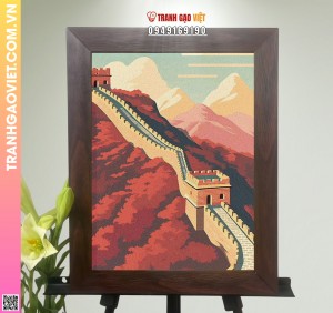 Tranh Gạo Màu Góc Vạn Lý Trường Thành