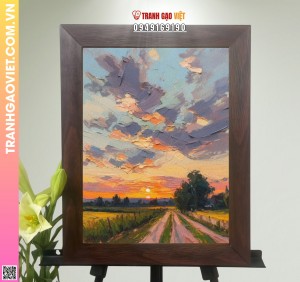 Tranh Gạo Màu Hoàng Hôn