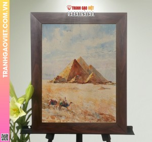Tranh Gạo Màu Kim Tự Tháp