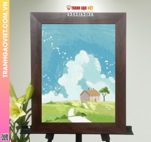 Tranh Gạo Màu Ngôi Nhà của Ký Ức