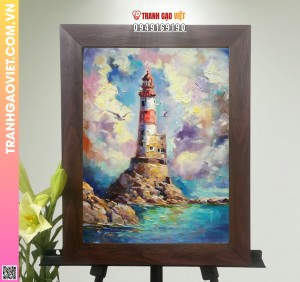 Tranh Gạo Màu Ngọn Hải Đăng Cô Độc
