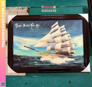 Tranh Gạo Màu Thuậ Buồm Xuôi Gió