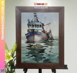 Tranh Gạo Màu Thuyền 0 Số